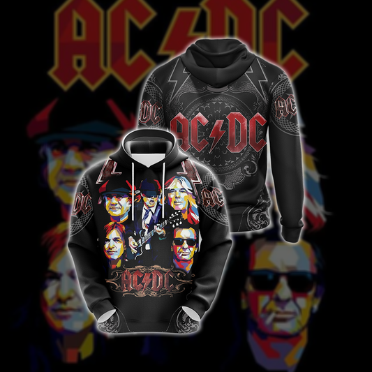 Ac/Dc Pullover Hoodie For Men