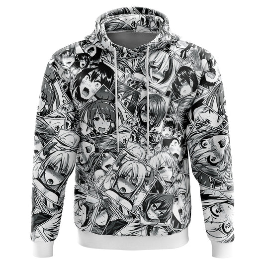 Ahegao Manga Collage Hoodie For Adult