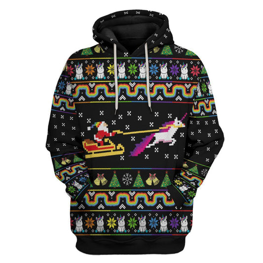 3D Unicorn Xmas Custom Cosplay Hoodie