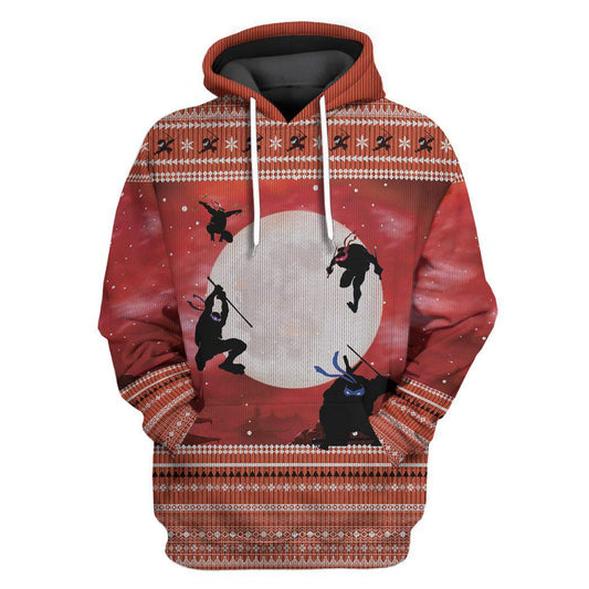 3D Ninja Ugly Christmas Cosplay Hoodie