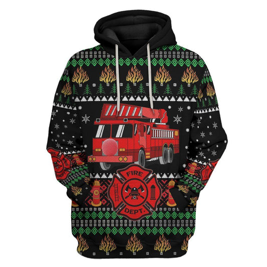 3D Firefighter Truck Custom Cosplay Hoodie