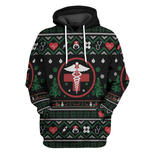 3D Ugly Nurse Christmass Custom Cosplay Hoodie