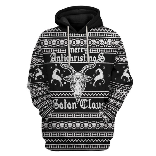 3D Antichristmas Satan Claus Custom Cosplay Hoodie
